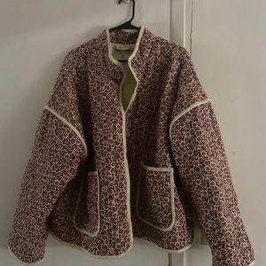 Free people Chloe jacket- maroon combo